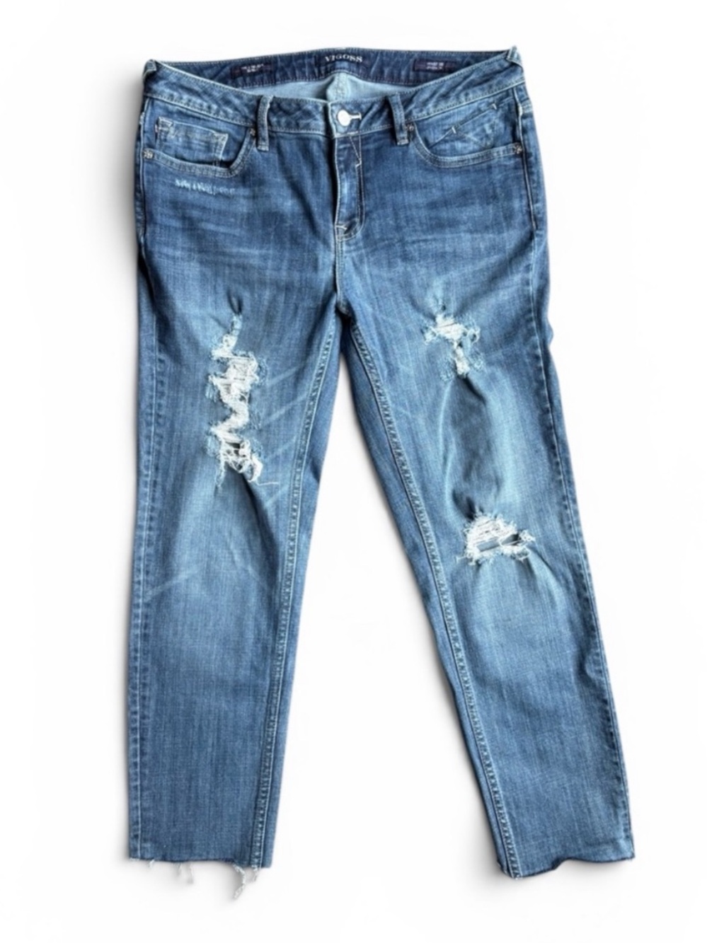 Vigoss The Chelsea Skinny Distressed Light Wash Jeans Women’s size 30